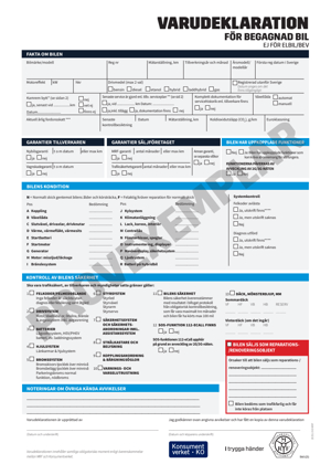 BÖ 2025:1 Varudeklaration begagnad bil