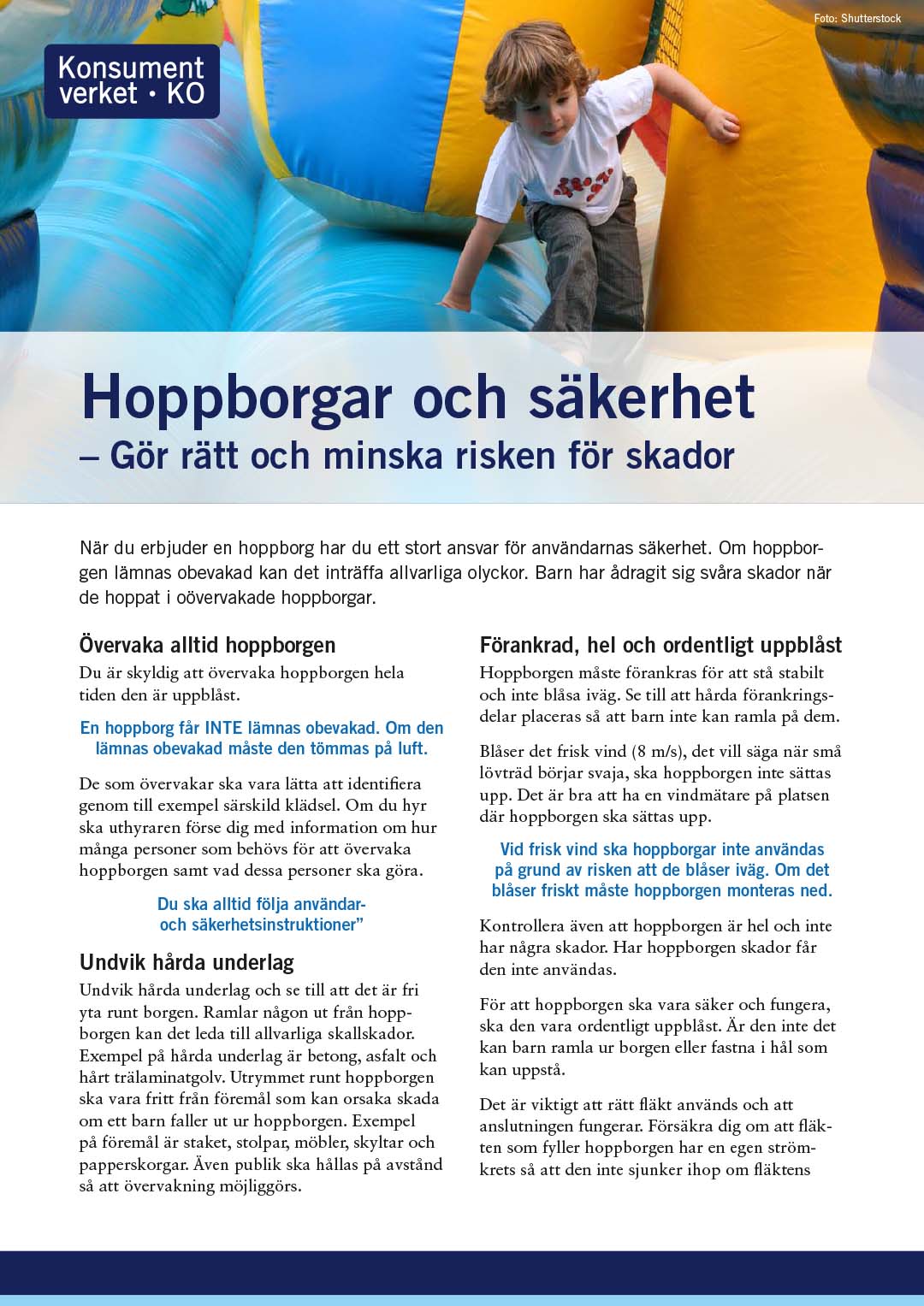 Hoppborgar och säkerhet