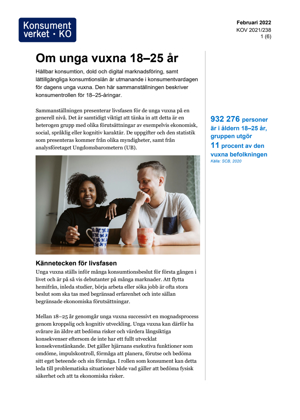 Faktablad om unga vuxna 18-25 år