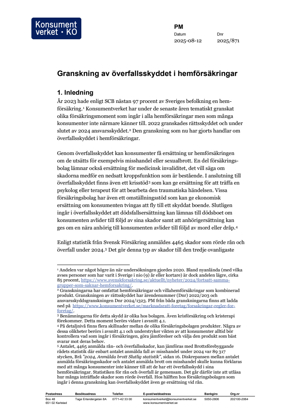 Granskning av överfallsskyddet i hemförsäkringar