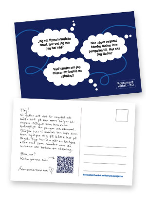 Få koll på pengarna – vykort till unga vuxna