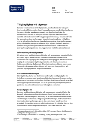 Tillgänglighet vid tågresor